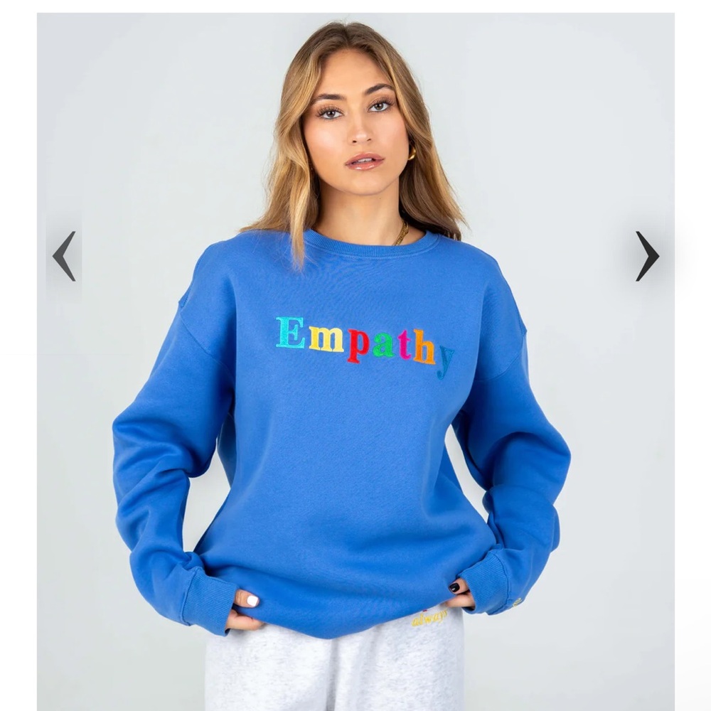 🍁🍁LAST CHANCE 🍁🍁 The Mayfair group Empathy Always Royal Blue Crewneck - Picture 1 of 7